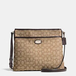 COACH Signature Canvas File Crossbody
